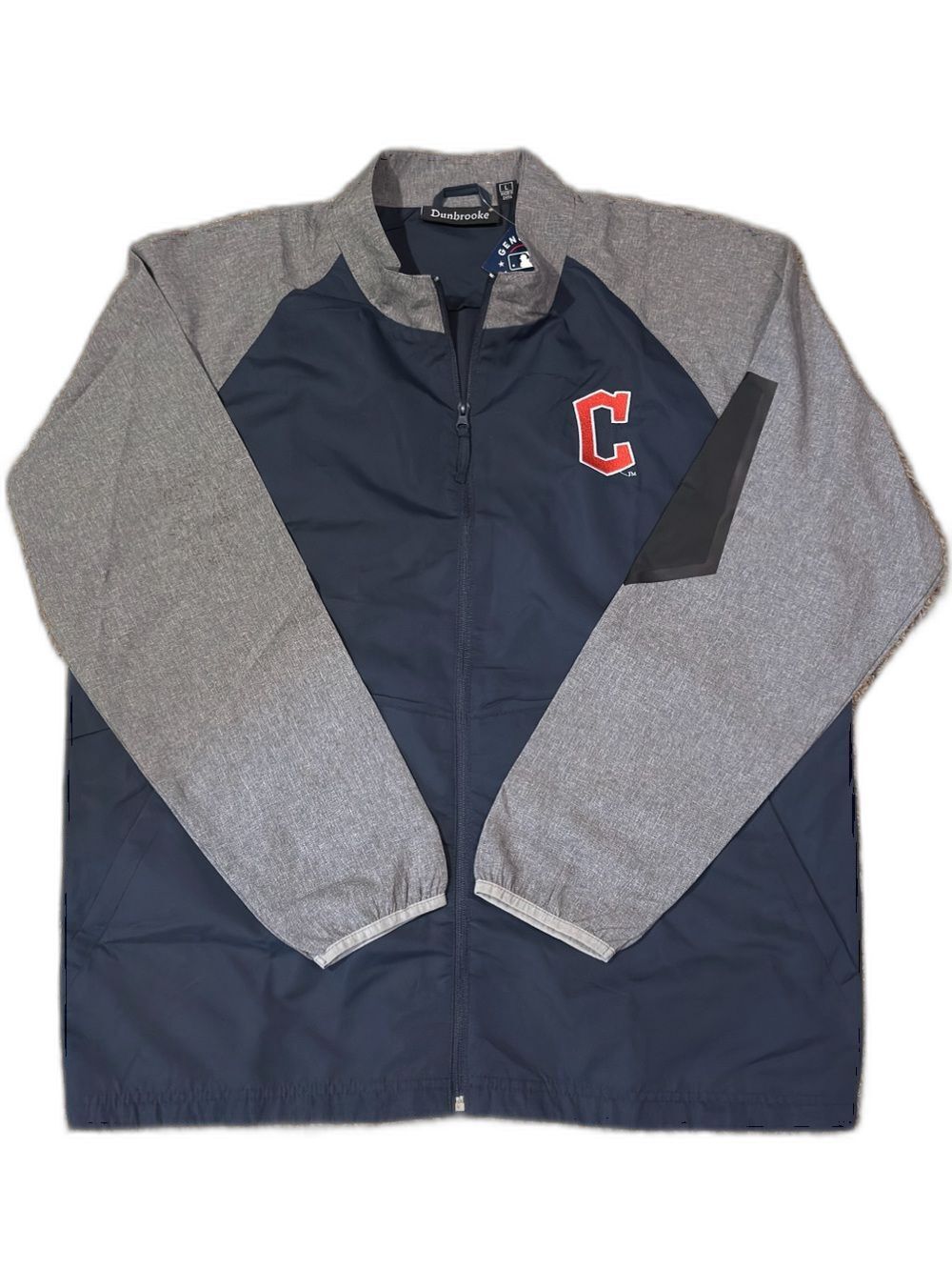 Dunbrooke Cleveland Guardians MLB Navy Gray Full-Zip Windbreaker Mens Large